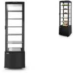 233290 hendi witryna chlodnicza cukiernicza na kolkach 5 polek 280l led czarna dystrybutor