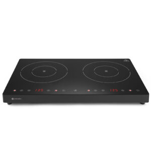 Kuchenka indukcyjna nastawna z panelem dotykowym 2 pola grzewcze Black Line śr. 22 cm 3500 W - Hendi 239414 4 Kuchenka indukcyjna nastawna z panelem dotykowym 2 pola grzewcze Black Line śr. 22 cm 3500 W - Hendi 239414 - obrazek 2