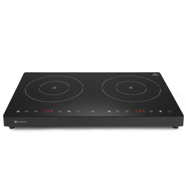 Kuchenka indukcyjna nastawna z panelem dotykowym 2 pola grzewcze Black Line śr. 22 cm 3500 W - Hendi 239414 1 239414 1