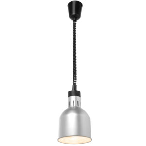 Lampa do podgrzewania potraw - wisząca cylindryczna stożkowa srebrna 250W 4 Lampa do podgrzewania potraw - wisząca cylindryczna stożkowa srebrna 250W - obrazek 2