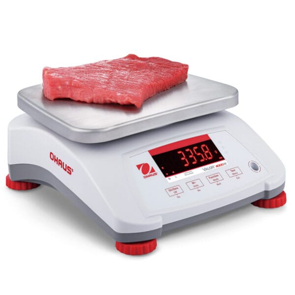 Waga VALOR 4000 z legalizacją kuchenna gastronomiczna wodoodporna IP68 LED 1.5Kg / 0.5g - OHAUS V41PWE1501T-M 1 30035653 2
