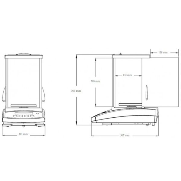 Waga laboratoryjna apteczna z legalizacją M precyzyjna LCD PR 220g / 1mg - OHAUS PR223M 6 30524386 6