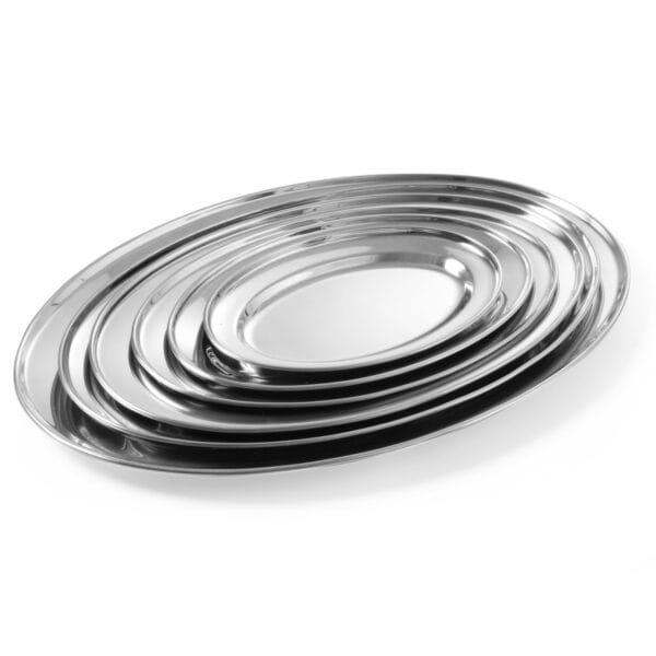 Stalowy półmisek do mięs i wędlin owalny dł. 40 cm - Hendi 404409 2 404003 2