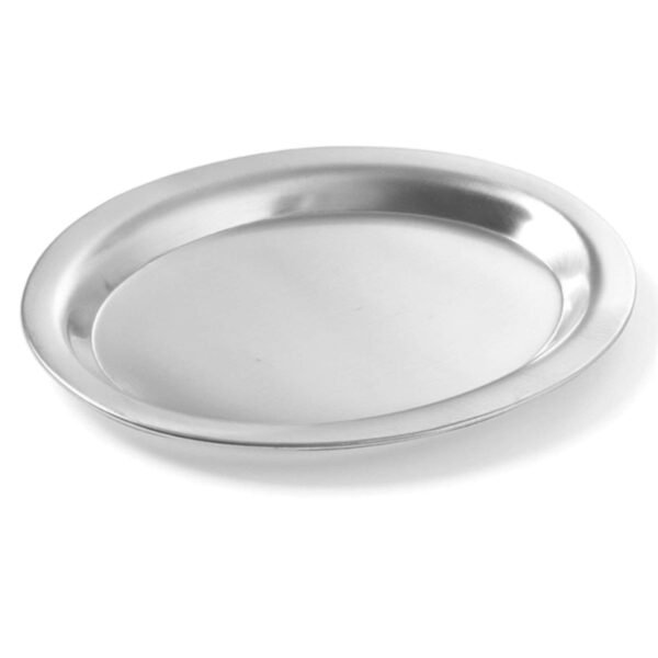 Taca do serwowania kawy stalowa owalna 26.5x19.5cm 1 405208 1