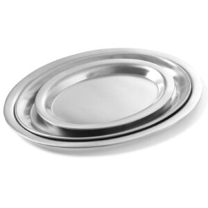 Taca do serwowania kawy stalowa owalna 26.5x19.5cm 7 Taca do serwowania kawy stalowa owalna 26.5x19.5cm - obrazek 4
