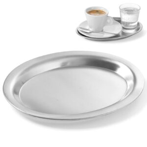 Taca do serwowania kawy stalowa owalna 26.5x19.5cm 4 Taca do serwowania kawy stalowa owalna 26.5x19.5cm - obrazek 1