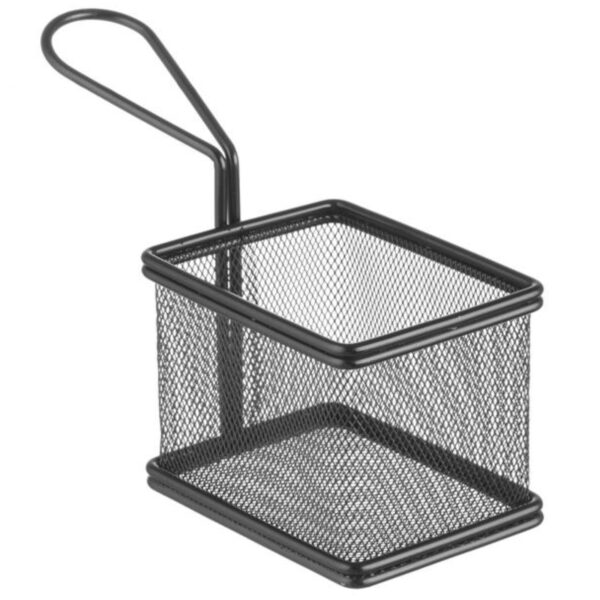 Koszyk do podawania smażonych przekąsek miniaturowy z uchwytem 100x80x75 mm - Hendi 425619 1 425619 1
