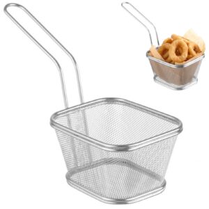 Koszyk do podawania smażonych przekąsek miniaturowy z uchwytem 130x115x80 mm - Hendi 425688 3 Koszyk do podawania smażonych przekąsek miniaturowy z uchwytem 130x115x80 mm - Hendi 425688 - obrazek 1
