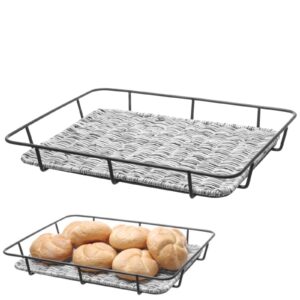Kosz tacka na pieczywo z ramą ze stali nierdzewnej szary melanżowy 400x300x50 mm - Hendi 426524 5 Kosz tacka na pieczywo z ramą ze stali nierdzewnej szary melanżowy 400x300x50 mm - Hendi 426524 - obrazek 1