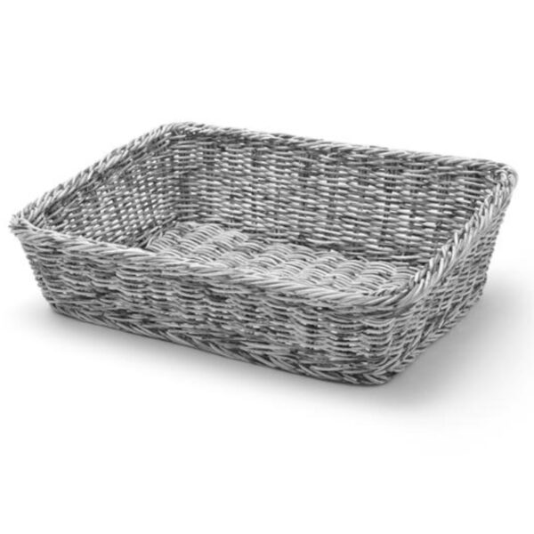 Kosz ekspozycyjny na pieczywo chleb skośny prostokątny szary 400x300x120 mm - Hendi 426661 1 426661 1