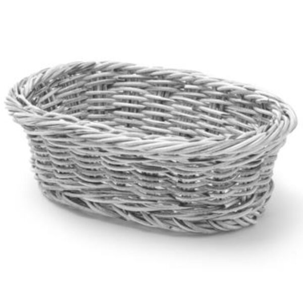 Koszyk na pieczywo owalny polipropylenowy szary 190x120x60 mm - Hendi 426760 1 426760 1