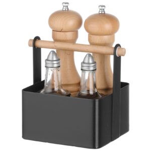 Organizer koszyk stołowy na przyprawy z drewnianą rączką 17x13x16 cm - Hendi 427057 5 Organizer koszyk stołowy na przyprawy z drewnianą rączką 17x13x16 cm - Hendi 427057 - obrazek 3