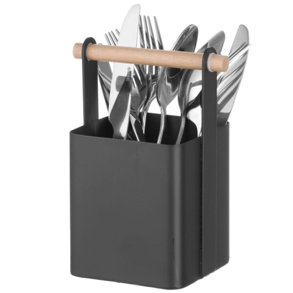 Organizer koszyk stołowy na sztućce z drewnianą rączką 14x10.5x19 cm - Hendi 427064 1 427064 1