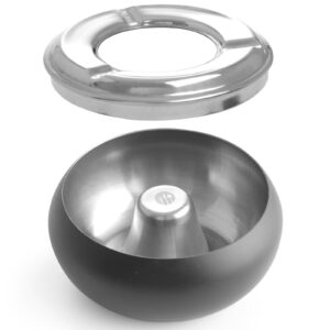 Popielniczka ze zdejmowanym rantem stal nierdzewna czarna śr. 105 mm - Hendi 440230 3 Popielniczka ze zdejmowanym rantem stal nierdzewna czarna śr. 105 mm - Hendi 440230 - obrazek 1
