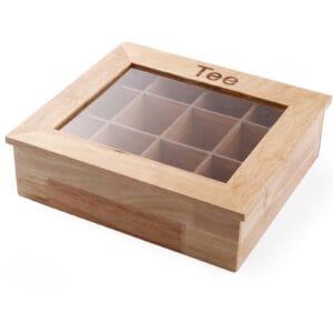 Ekspozytor pudełko na herbatę drewniane 30x28cm - Hendi 456514 3 Ekspozytor pudełko na herbatę drewniane 30x28cm - Hendi 456514 - obrazek 1
