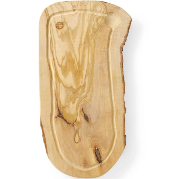 Deska do serwowania z drewna oliwnego z rowkiem 400 x 250 x 18 mm - Hendi 505212 1 505212 1