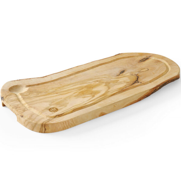 Deska do serwowania z drewna oliwnego z rowkiem 400 x 250 x 18 mm - Hendi 505212 2 505212 2