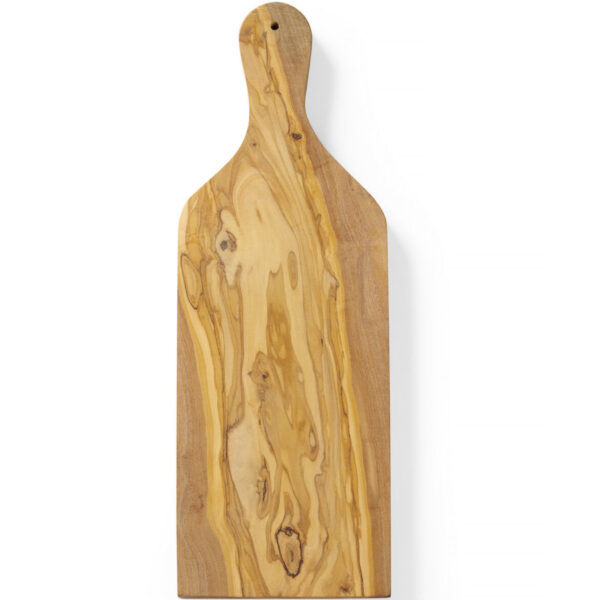Deska do serwowania z drewna oliwnego z uchwytem 400 x 140 x 18 mm - Hendi 505250 1 505250 1