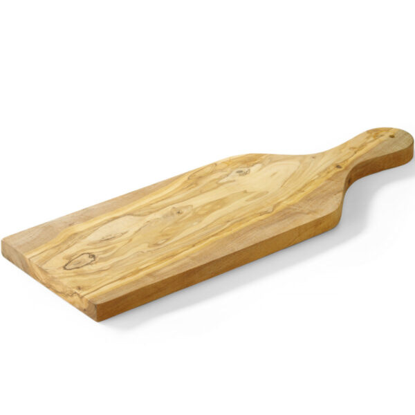 Deska do serwowania z drewna oliwnego z uchwytem 400 x 140 x 18 mm - Hendi 505250 2 505250 2