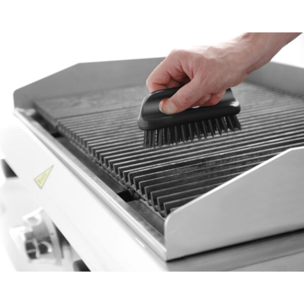 Czyścik szczotka do grilla rusztu BBQ krótka ze stalowym włosiem 150x55 mm - Hendi 525562 1 525562 1