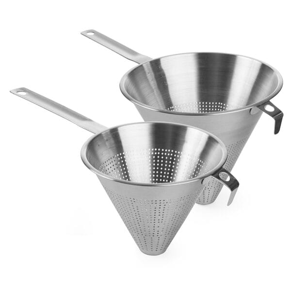 Sito chińskie stożkowe cedzak ze stali nierdzewnej śr. 235 mm - Hendi 547502 1 547304 2