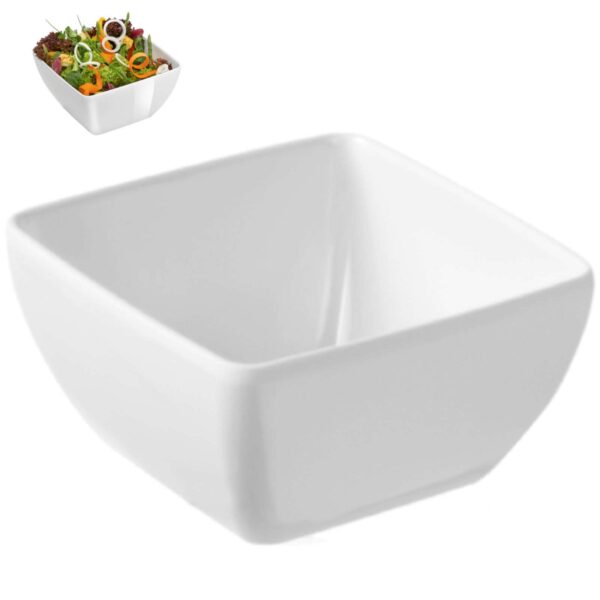 Miska kwadratowa z melaminy do żywności biała 13x13cm 1 561560 1