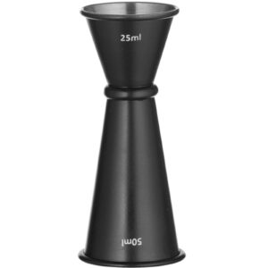 Miara barmańska dwustronna z pierścieniem 25 ml 50 ml - czarna 3 Miara barmańska dwustronna z pierścieniem 25 ml 50 ml - czarna - obrazek 2