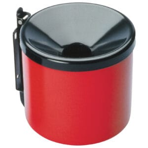 Popielniczka ścienna samogasnąca do wnętrza i na zewnątrz czerwona śr. 15cm 1 Popielniczka ścienna samogasnąca do wnętrza i na zewnątrz czerwona śr. 15cm - obrazek 1