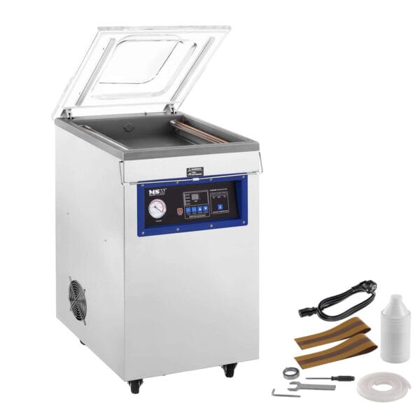 Pakowarka zgrzewarka próżniowa komorowa do worków do żywności 40cm wolnostojąca 900W MSW VPM-900G 1 6154 pakowarka zgrzewarka prozniowa komorowa do workow moletowanych do zywnosci 40cm wolnostojaca 900w msw vpm 900g