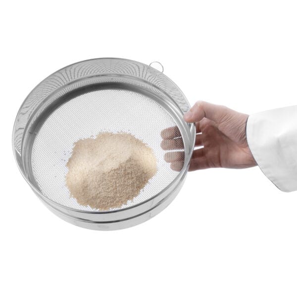 Sito cukiernicze gęste do przesiewania cukru pudru śr. 247mm stalowe - Hendi 637791 2 637791 2