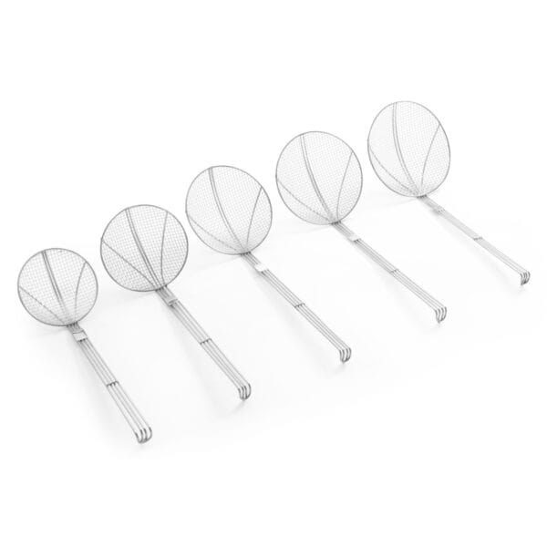 Cedzak sitko do smażenia w głębokim oleju ze stali nierdzewnej śr. 220 mm - Hendi 640708 1 640401 3
