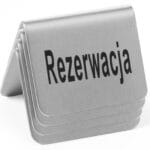 663714 tabliczka informacyjna rezerwacja stal chromowa zestaw 4szt hendi 663714