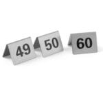663882 tabliczka informacyjna numer stolika 49 60 stal nierdzewna zestaw 12szt hendi 663882