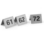663899 tabliczka informacyjna numer stolika 61 72 stal nierdzewna zestaw 12szt hendi 663899