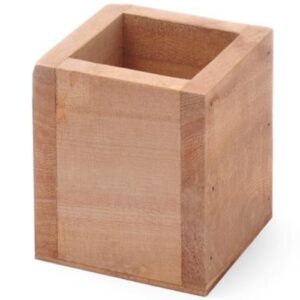 Pojemnik na sztućce drewniany kwadratowy 80x80x95 mm - Hendi 664186 4 Pojemnik na sztućce drewniany kwadratowy 80x80x95 mm - Hendi 664186 - obrazek 2