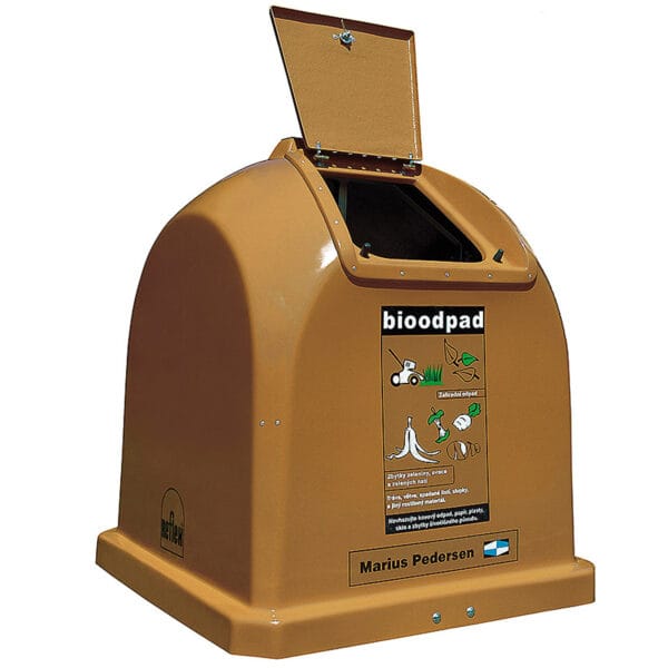Kontener pojemnik laminatowy na odpady śmieci BIO odpadki spożywcze - brązowy 1.1 m3 5 6780 bio 7