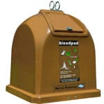 6780 bio kontener pojemnik laminatowy na odpady smieci bio odpadki spozywcze brazowy 1 1 m3