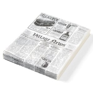 Papier pergaminowy do ciepłych przekąsek nadruk gazety 200x250mm 500szt. Hendi 678121 2 Papier pergaminowy do ciepłych przekąsek nadruk gazety 200x250mm 500szt. Hendi 678121 - obrazek 1