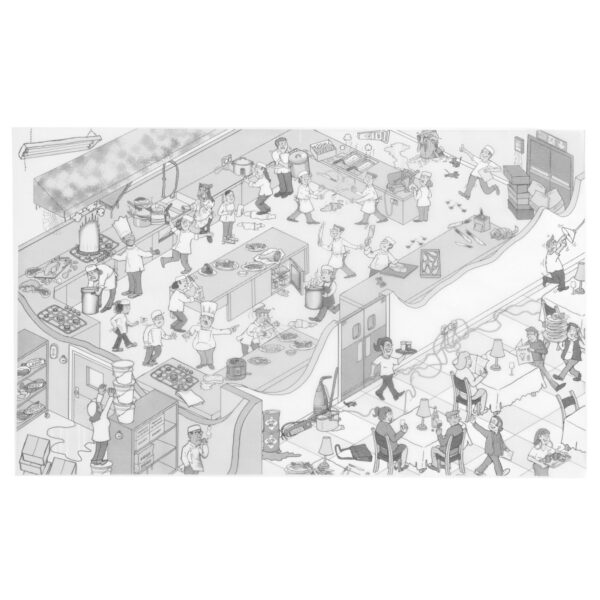 Podkładka z papieru pergaminowego nadruk KUCHNIA 500 szt. 420x275 mm - Hendi 678145 1 678145 1
