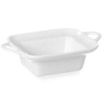 784105 polmisek dekoracyjny prostokatny z uszami 100x140x45mm biala porcelana hendi 784105