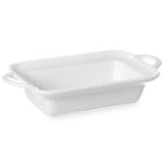 784112 polmisek dekoracyjny prostokatny z uszami 190x120x50mm biala porcelana hendi 784112