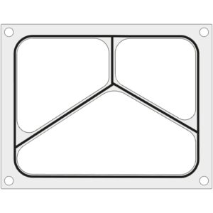 Matryca forma do zgrzewarek BOKAMA na tackę trójdzielną 227x178 mm - Hendi 805916 1 Matryca forma do zgrzewarek BOKAMA na tackę trójdzielną 227x178 mm - Hendi 805916 - obrazek 1