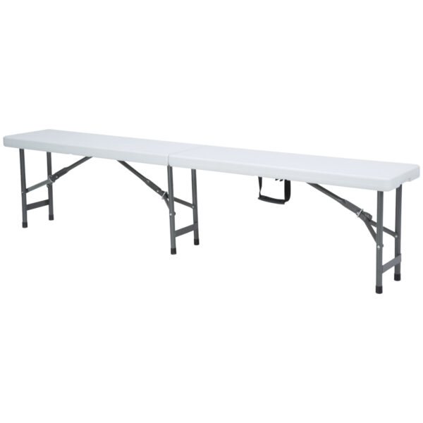 Ławka cateringowa składana biała 1830 x 300 x 430 mm - Hendi 811191 1 811191 1