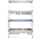812266 regal magazynowy gastronomiczny do kuchni aluminiowy na pojemniki gn1 1 szer 112cm