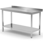 812761 stol gastronomiczny przyscienny z rantem i polka 180x70x85 cm hendi 812761 ean 8711369812761 hurtownia zielona gora