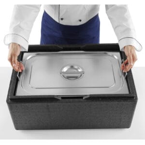 Pojemnik gastronomiczny GN 2/3 z chowanymi uchwytami 354x325x150mm 13L Hendi 817247 5 Pojemnik gastronomiczny GN 2/3 z chowanymi uchwytami 354x325x150mm 13L Hendi 817247 - obrazek 3