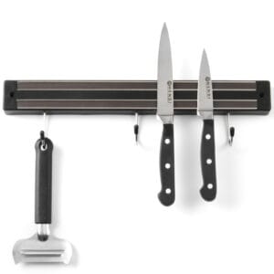 Listwa magnetyczna na noże z haczykami dł. 450 mm - Hendi 820308 4 Listwa magnetyczna na noże z haczykami dł. 450 mm - Hendi 820308 - obrazek 2