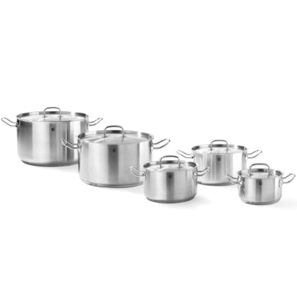 Garnek niski Kitchen Line z pokrywką 12 l śr. 320 x 150 h - Hendi 836040 7 836019 06