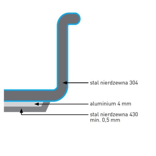 Garnek niski Kitchen Line z pokrywką 12 l śr. 320 x 150 h - Hendi 836040 6 836019 6