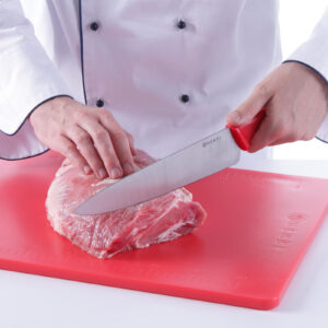 Nóż kucharski HACCP do surowego mięsa 320mm - czerwony - HENDI 842621 3 Nóż kucharski HACCP do surowego mięsa 320mm - czerwony - HENDI 842621 - obrazek 2